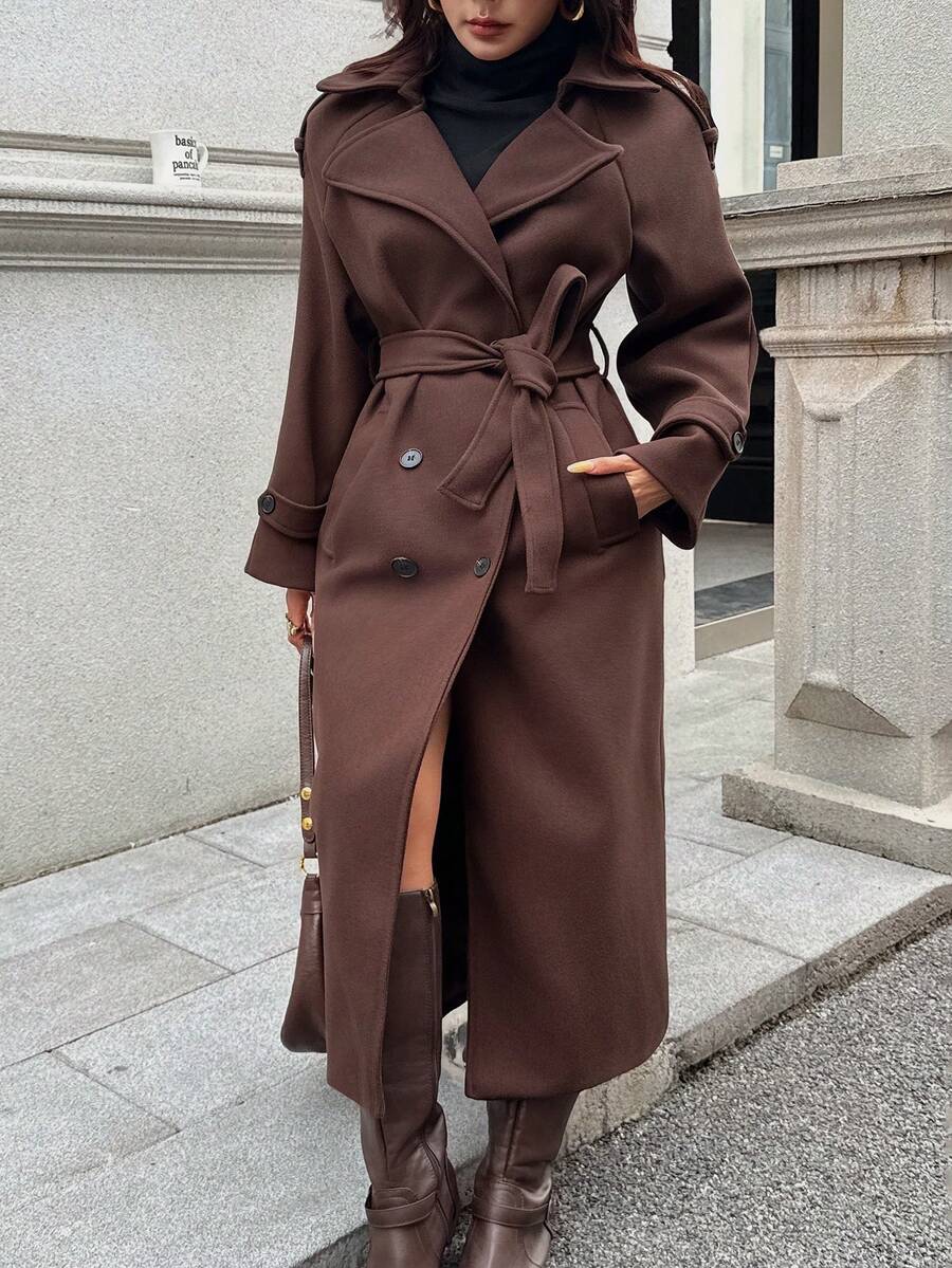 Seelio Nouveau manteau coupe-vent à double boutonnage classique - Floorah