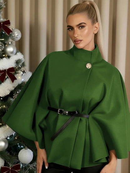 Un manteau court élégant et à la mode de couleur unie - Floorah