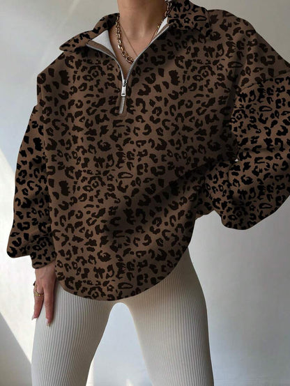 Sweat-shirt ample et décontracté à épaules tombantes - Floorah