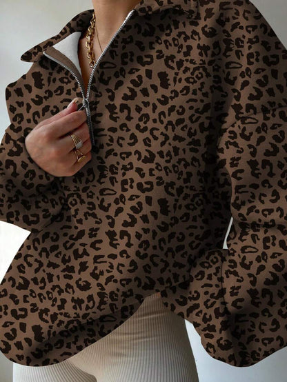 Sweat-shirt ample et décontracté à épaules tombantes - Floorah