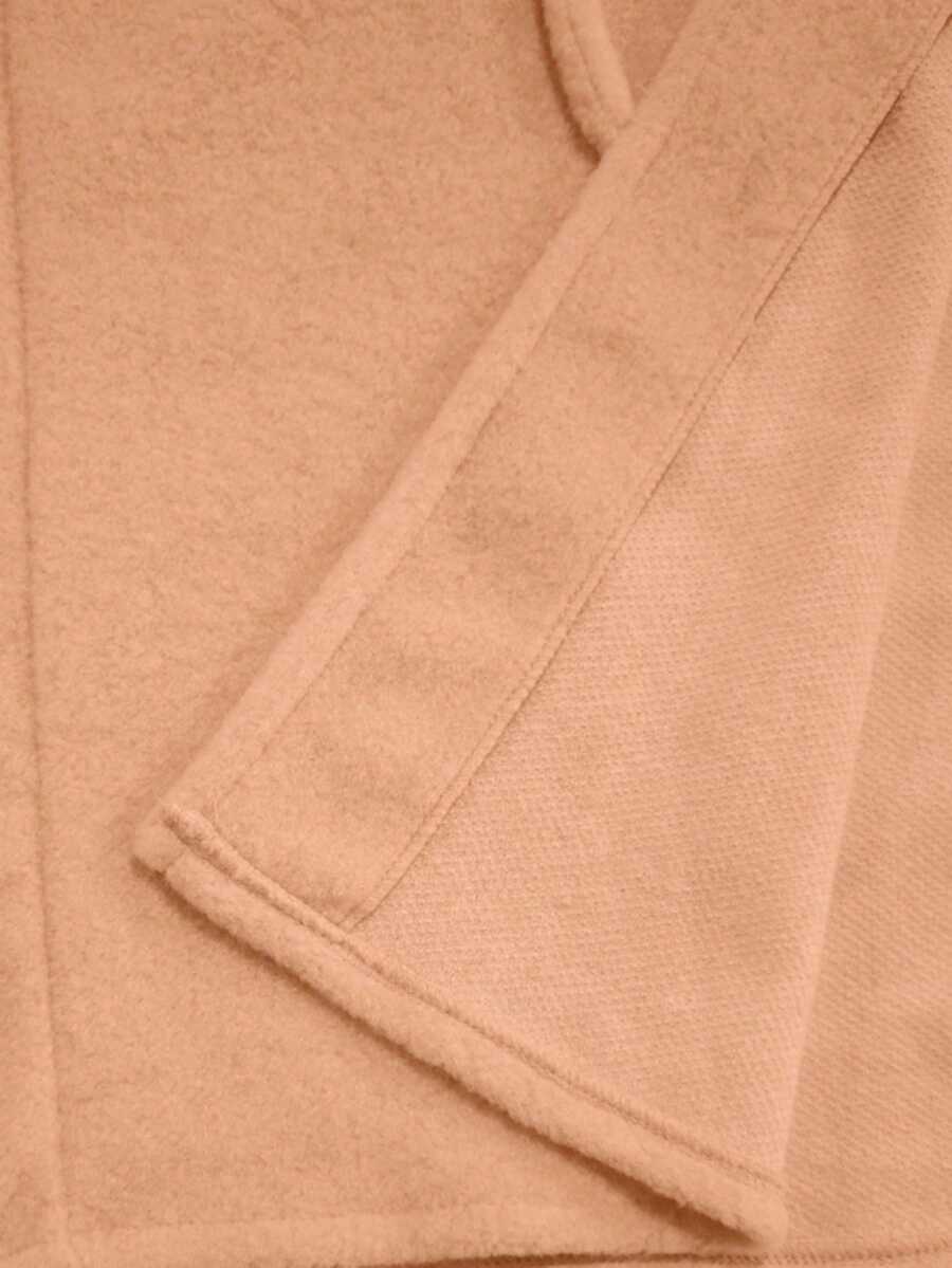 Manteau ample en mélange de laine à manches longues avec épaules tombantes - Floorah