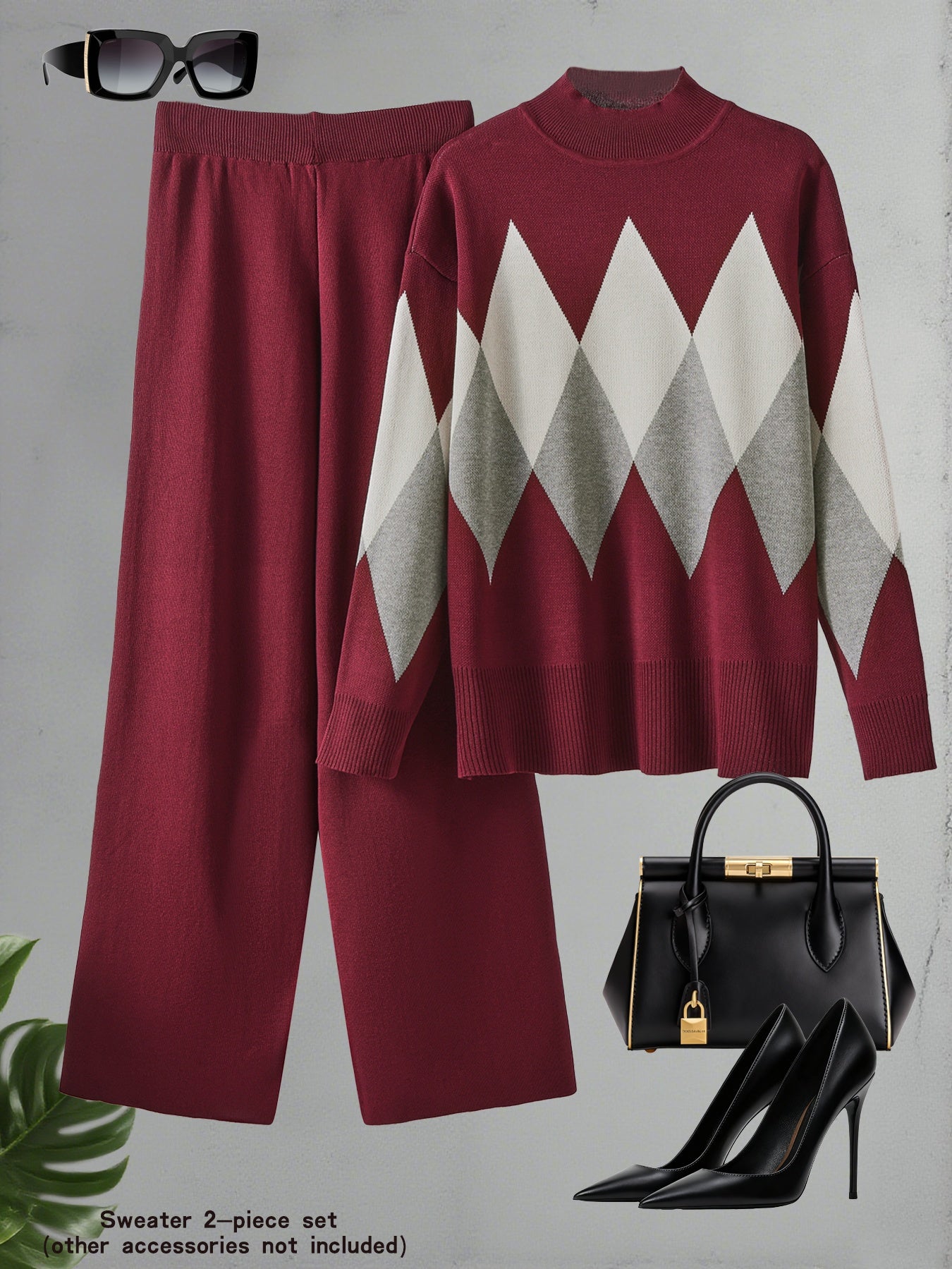 Ensemble deux pièces élégant – Pull et pantalon