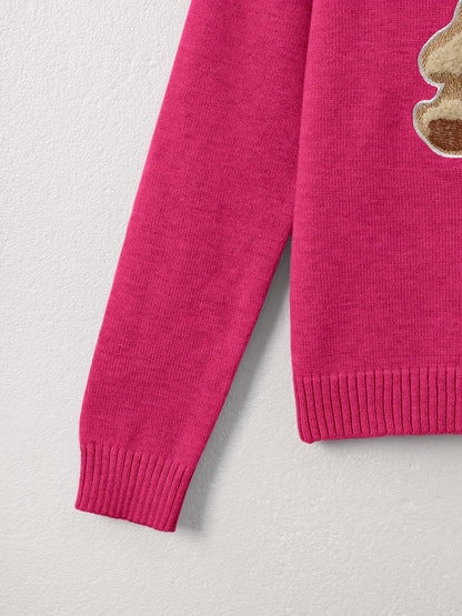 Pull-over chic à motif ourson – Élégant et doux