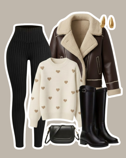 Veste en fausse fourrure de mouton bicolore - Floorah