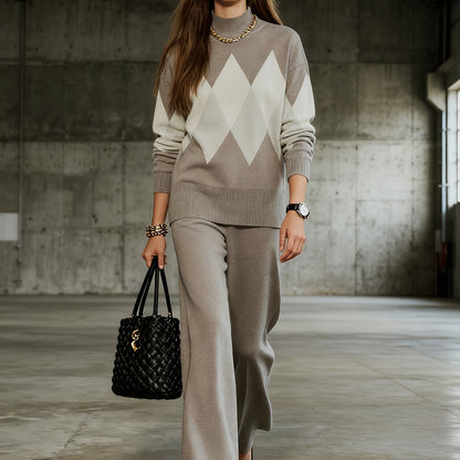 Ensemble deux pièces élégant – Pull et pantalon