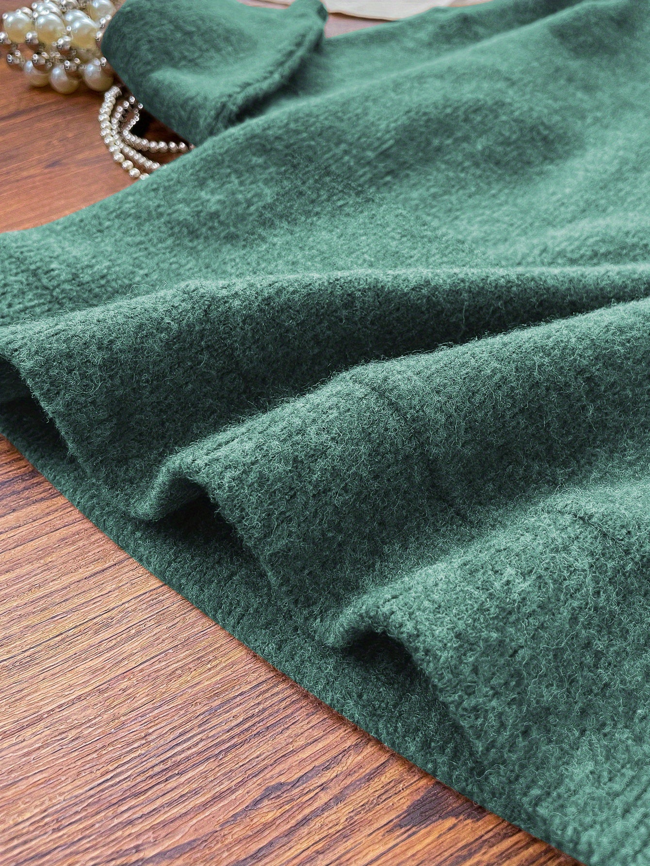 Pull cosy motif ourson marron – Col rond, manches longues