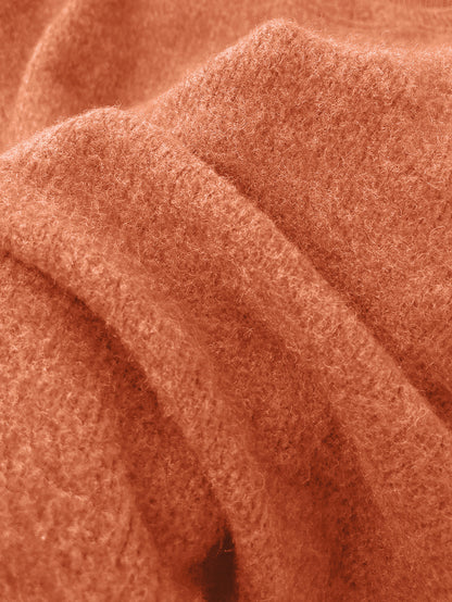 Pull cosy motif ourson marron – Col rond, manches longues