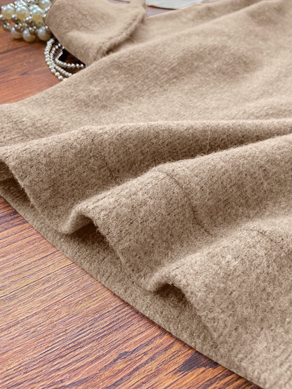 Pull cosy motif ourson marron – Col rond, manches longues